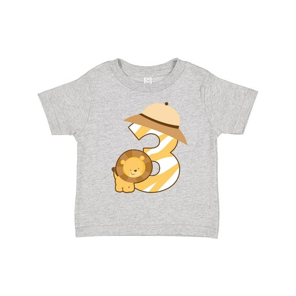 Inktastic 3rd Birthday Jungle Safari Lion 3 Year Old Boys or Girls Toddler T-Shirt