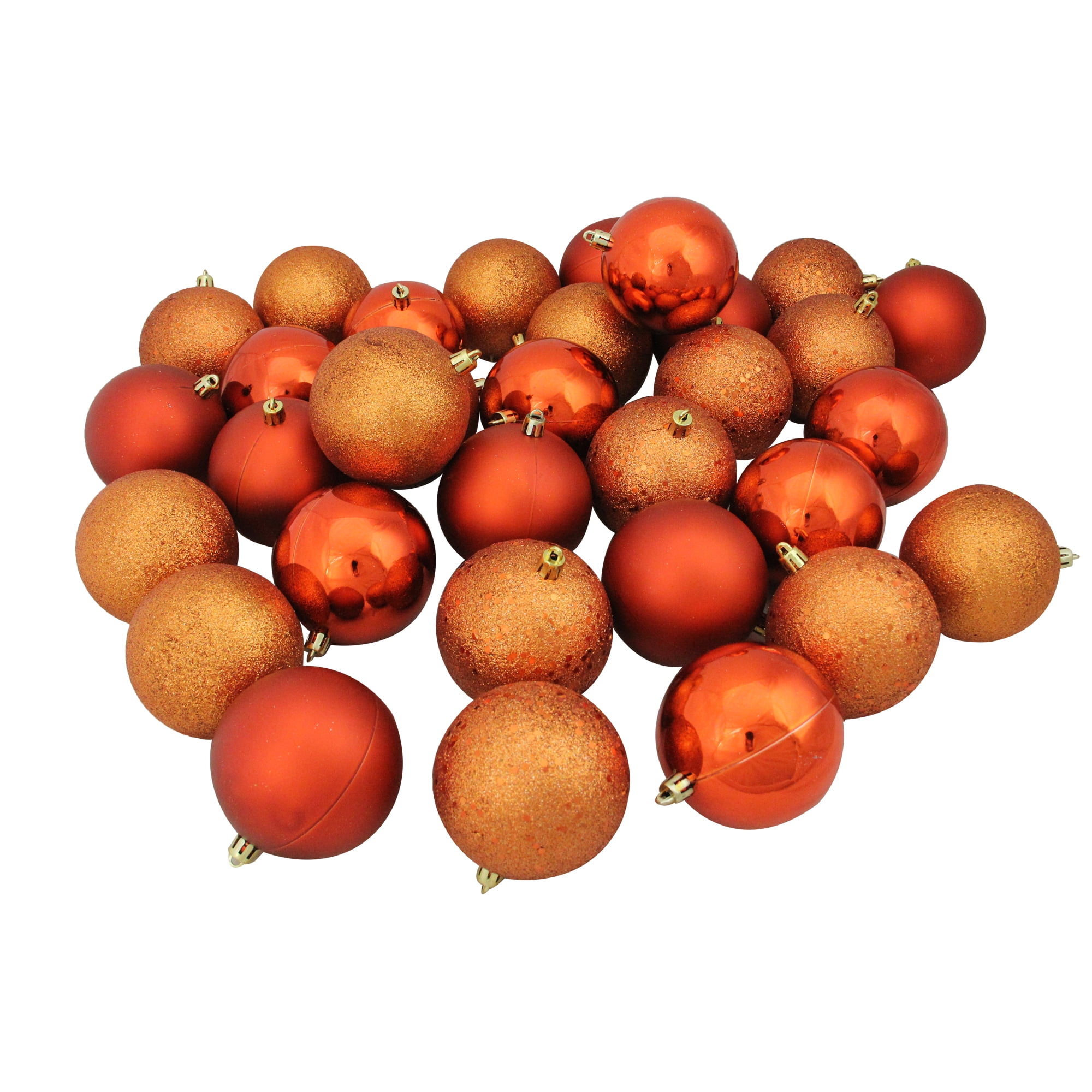 Northlight 32ct Shatterproof 4Finish Christmas Ball Ornament Set 3.25