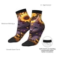 thumbnail image 6 of Fuzoiu Sunshine Cute Cat Sunflower Print Adult Socks, Crew Moisture-wicking Socks, Unisex Cushion Crew Socks,Casual Sports Ankle Socks, 6 of 7