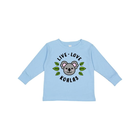 Inktastic Live Love Koalas Boys or Girls Long Sleeve Toddler T-Shirt