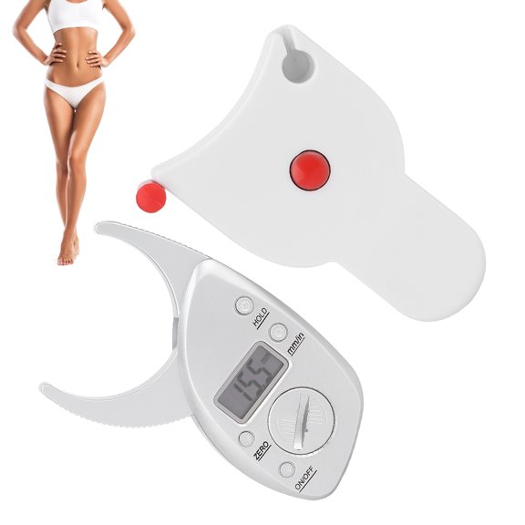 Calibrador De Grasa, Diseño De Bordes Redondeados Juego De Calibrador De Grasa Corporal Pantalla LCD Liviana Para Medición De Grasa