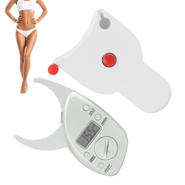Calibrador De Grasa, Diseño De Bordes Redondeados Juego De Calibrador De Grasa Corporal Pantalla LCD Liviana Para Medición De Grasa