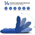 thumbnail image 3 of GORELAX Floor Chair with Back Support, 14-Poistion Adjustable Folding Gaming Chair Recliner, Meditation Chair with Steel Frame, Padded Lazy Sofa Chair for Adults, Kids (Blue), 3 of 18