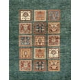 thumbnail image 1 of Ahgly Company Indoor Rectangle Abstract Green Abstract Area Rugs, 3' x 5', 1 of 6