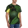 thumbnail image 2 of Vsdgher Fresh Avocados Print Men's Dry Fit Mesh Athletic Shirts Moisture Wicking Tennis T-Shirt Tops, 2 of 9