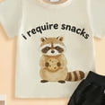thumbnail image 5 of Toddler Baby Boy Clothes Funny Letter T Shirt Top Elastic Waist Pockets Shorts Set Country Outfit,White, 5 of 6