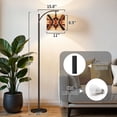 thumbnail image 2 of Arc Floor Lamp with Adjustable Lampshade Western Southwestern Farmhouse Standing Lamp 3 Color Temperatures Dimmable Tall Pole Lamp with Foot Switch for Bedroom, 2 of 8