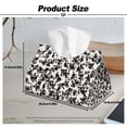 thumbnail image 7 of ZUXONGSY Cow Print Tissue Box Cover 2 Packs Rectangular PU Long Tissue Box Cover with Snap Button Tissue Box Holder for Kitchen Easy to Clean Tissue Case Bag Organizer for Women Friends, 7 of 7