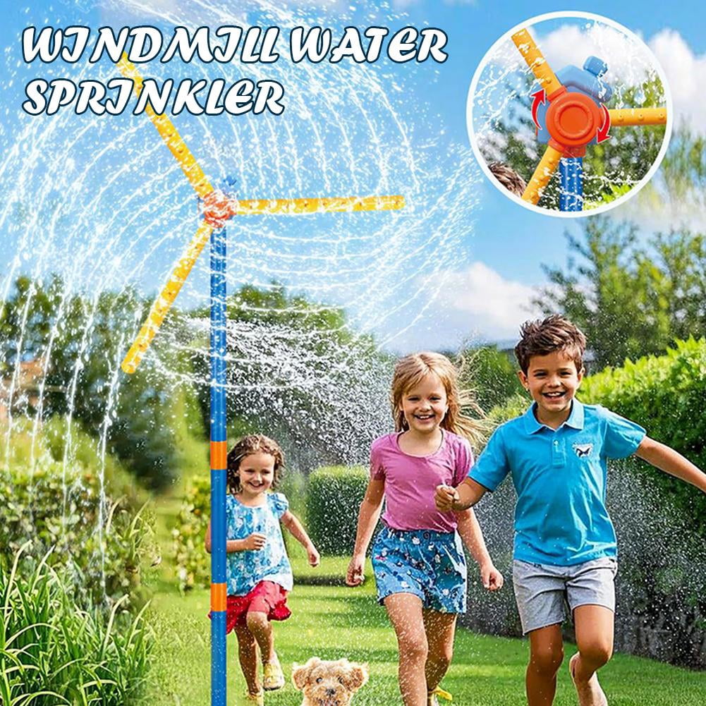 Water Windmill, Windmill Water Sprinkler, 2026 New 360 Water Toy with 3 Blades & Nozzles, Automatic Rotating Water Toys, Water Sprinkler Outdoor Yard Toy for Boys Girls Dogs