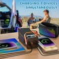 thumbnail image 4 of REJODA-Portable Power Station 166Wh, 22.5W Fast Charging Power Bank with Built-in Cables for iPhone/Android/MacBook, 45000mAh Battery Solar Generator with LED Light for Camping & RV, Home, Travel, 4 of 4