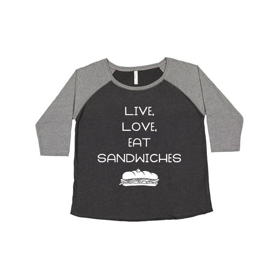 Inktastic Live Love Sandwiches Women's Plus Size T-Shirt