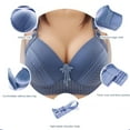 thumbnail image 3 of SMihono Fashion Push Up Bras for Womens Strappy Full Coverage Comfortable Plus Size Wirefree Bralettes Wireless Everyday Bra Blue 40, 3 of 7