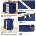 thumbnail image 4 of king do way Foldable Storage Bag Organizers with Zips,Reinforced Handles&Window Large Capacity Clothes Storage Bag Thick Fabri Anti-Mold Moistureproof for Comforters,Blankets,Bedding, 4 of 13