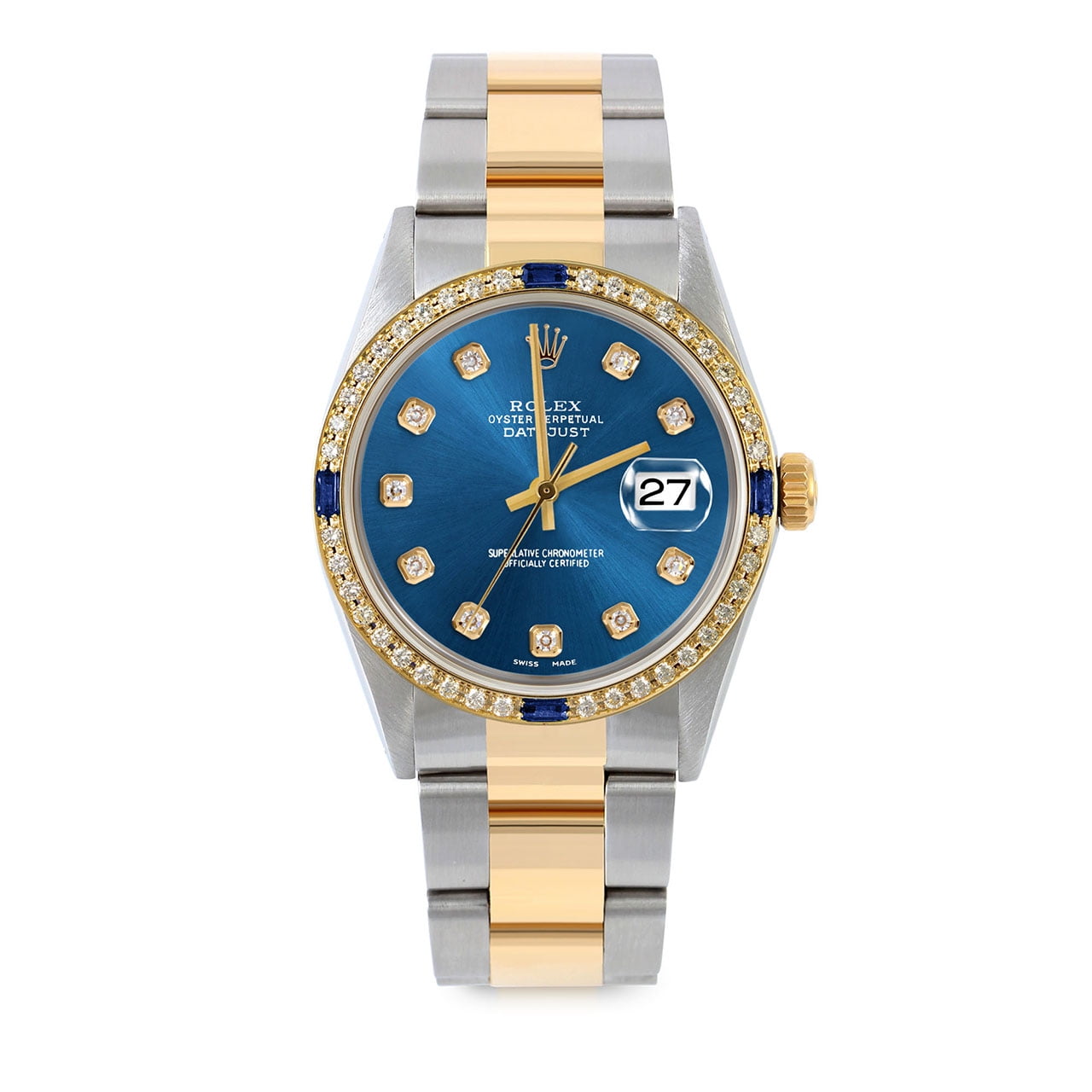 Pre-Owned Rolex 16013 Mens Datejust Watch with Blue Jamaica Ubuy