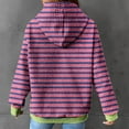 thumbnail image 5 of Viadha Plus Size Sweatshirts for Women 2024 Winter Hooded Sweatshirt Loose Casual Striped Print Round Neck Hooded Long Sleeve Sweatshirt Tops for Women Trendy, 5 of 5