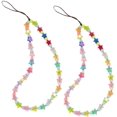 thumbnail image 1 of IBAOLEA 2Pcs Sangle de Poignet de Téléphone Portable Fait à la Main Perles Fixes de Style Girly Phly-aw-22, 1 of 7