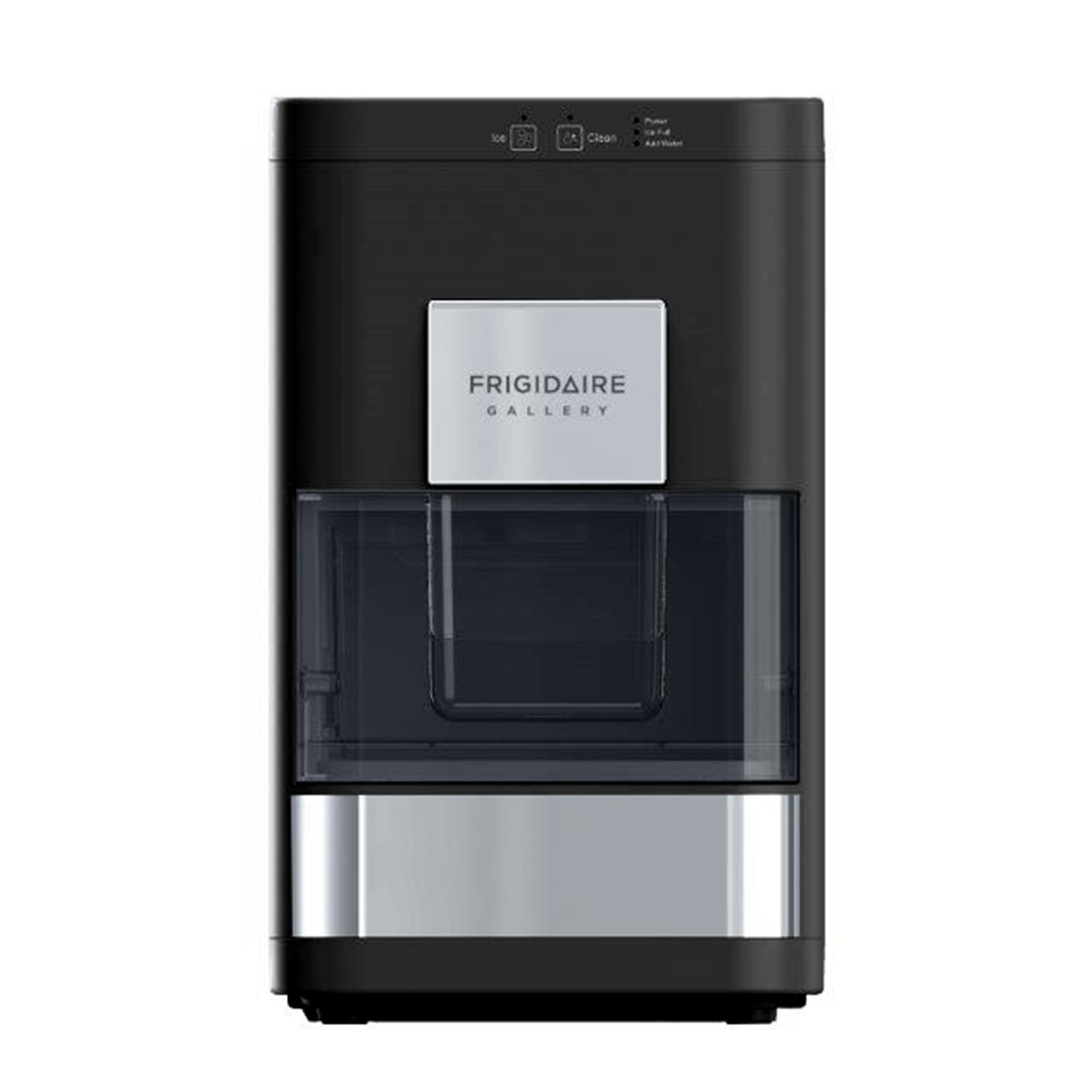 Frigidaire Gallery Clear Ice Maker with Sphere Ice, Countertop Ice Maker for Whiskey & Cocktails, Stainless Steel Black