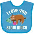 thumbnail image 3 of Inktastic Valentine's Day I Love You Slow Much with Cute Sloth Boys or Girls Baby Bib, 3 of 4