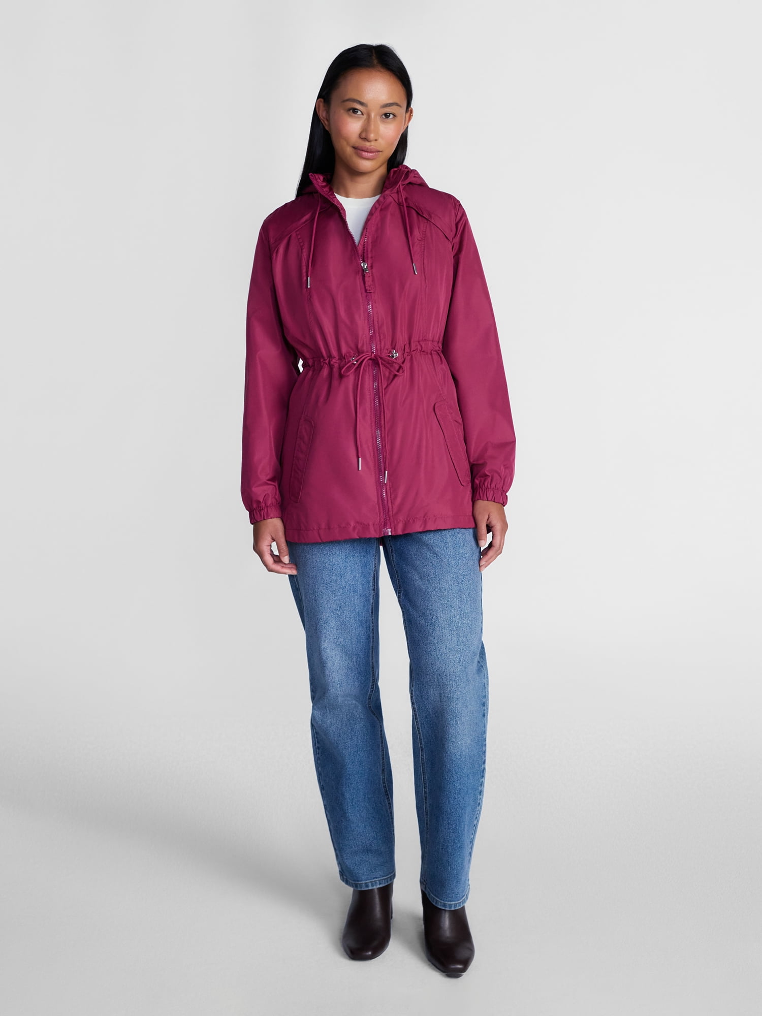 Big Chill Women's and Women's Plus Lined Anorak Jacket with Hood, Sizes S-3X