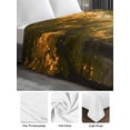thumbnail image 6 of Brown Trees California King Size Flat Sheet, Wrinkleproof & Fadeproof Cooling Flat Bed Sheet Only, Forest Art Decor Spring Summer Nature Leaf Breathable Soft Bedding Top Sheets 108 x 98 Inches, 6 of 8