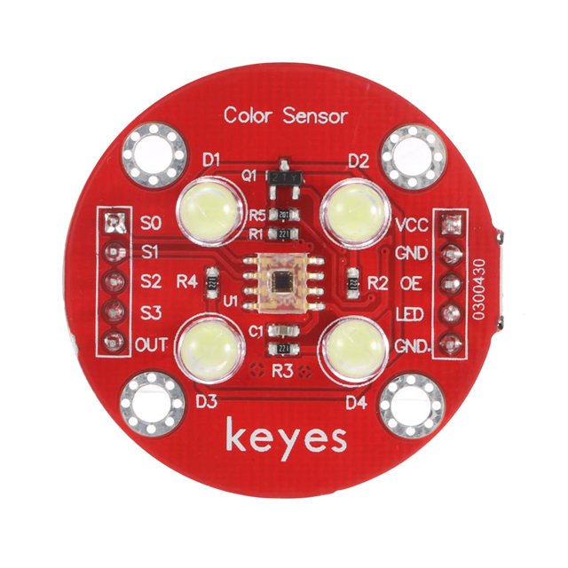Módulo De Detección De Color Tcs3200D/Tcs230 Placa De Reconocimiento De Color (No) Chip Sensor De Colores Luminosos Compatible Con Arduino (Rojo) Monstrate TO001684-00