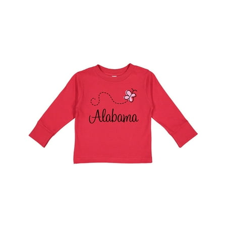 

Inktastic Butterfly Alabama Gift Toddler Boy or Toddler Girl Long Sleeve T-Shirt