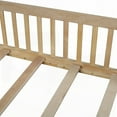 thumbnail image 3 of Full Size Pine Wood Platform Bed with Guardrail, Natural, for Bedroom, 3 of 18