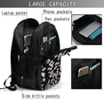 thumbnail image 4 of Salouo Daisies Flowers Pattern Extra Large Travel Laptop,Backpack with USB Charging Port College Backpack Business Work Bag Casual Daypack Fits for Men & Women, 4 of 7