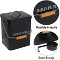 thumbnail image 3 of Pethiy Airtight Pet Food Container,Bird Seed Food Storage Bin with Scoop,Metal Cat & Dog Food Storage Canisters with Lid/Handle/Sevice Scoop,Hold up 2 lbs,Black, 3 of 6
