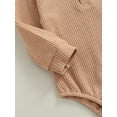 thumbnail image 6 of Qiylii Baby’s Solid Color Bodysuit Button Round Neck Long Sleeve Romper, 6 of 9