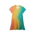thumbnail image 5 of CCRFTGI Girls Dresses Polo Dress Size 8 Short Sleeve School Uniform Casual Sequins Print Pleated Flare Skater Polo Dresses Summer Button Collared Pique Polo Dress Yellow 9-10 Years, 5 of 5