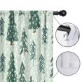 thumbnail image 4 of Blackout Kids Curtains,Light Green Christmas Tree and Snow Pattern Childrens Insulated Curtains Set Of 2,Bedroom Essentials,Toddler Room Decor 52"x63", 4 of 5