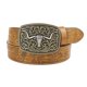 thumbnail image 1 of Western Cowboy Belt Buckle Belt BROWN 125CM brown 125cm, 1 of 5
