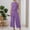 Purple, variant on TIANZEN Women's Solid Color And Linen Set Casual Sleeveless Vest Nine Inch Double Pockets Wide Leg Pants And Pants Jacket Set Work for Women Womens Snowmobile Pants Pants Suits for Women