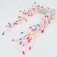 thumbnail image 3 of Novelty Lights 9 Foot Multi Outdoor Christmas Icicle Light Set, White Wire, Medium Drop, 100 Light, 3 of 4
