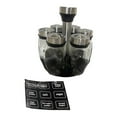 thumbnail image 3 of deevoka Revolving Spice Rack Dustproof Non Slip Glass Jar Bottles for Cabinet Pantry Single Layer, 3 of 9