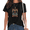 Black-2, variant on Women's White Whimsical Celestial Floral Tarot Print T-Shirt Casual Short Sleeve Tees for Occult Nature Gift Tops S-5XL