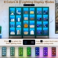 thumbnail image 4 of Polup 66''H Metal Curio Cabinet with 8-Color LED Lights, Vertical Display Cabinet, Green Storage Cabinet with 4-Tier Shelves & Glass Doors for Home Office, 4 of 10