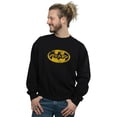 thumbnail image 1 of DC Comics Mens Batman Japanese Logo Yellow Sweatshirt, 1 of 3