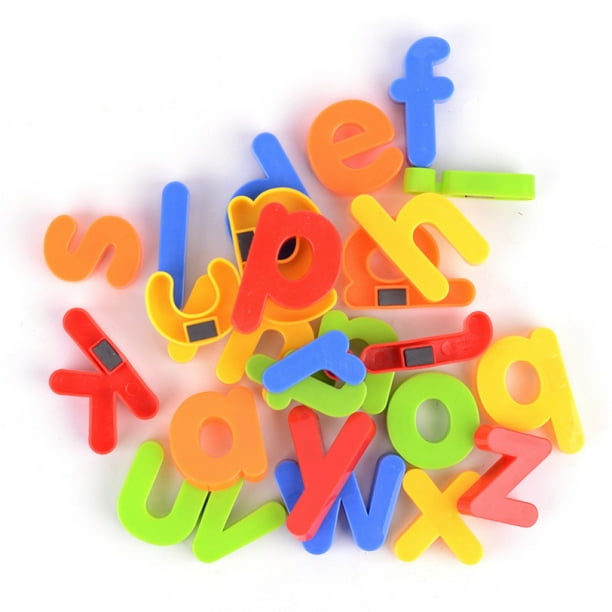 Juego de números magnéticos para niños en edad preescolar, imanes con letras del alfabeto que fomentan las habilidades de alfabetización, herramientas de aprendizaje interactivas en colores