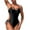 Black, variant on Wyobmus Women's Monokini One Piece Swimsuits Cut Out Tummy Control Bathing Suit Side Tie Backless Swimwear Blue