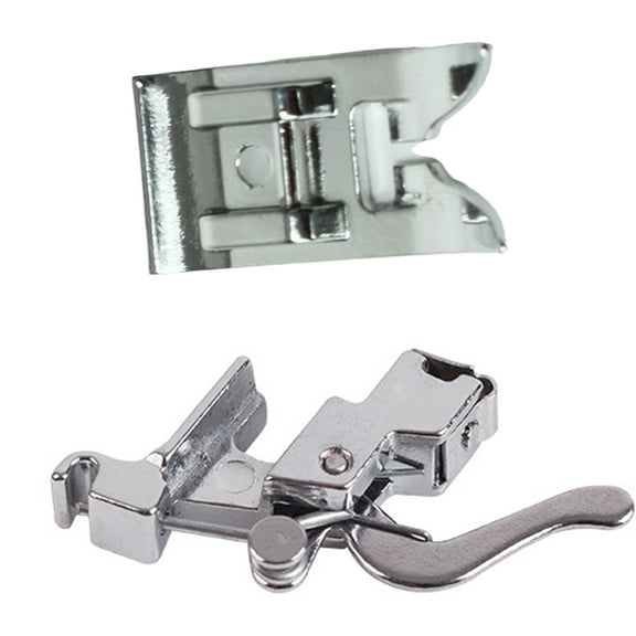 2pcs Sturdy Metal Presser Foot And Snap on Adapters Accessory With Household Sewing Machines