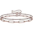 thumbnail image 1 of Pulsera de dos capas para mujer, regalo de amistad, pulsera de oro rosa, 1 of 5