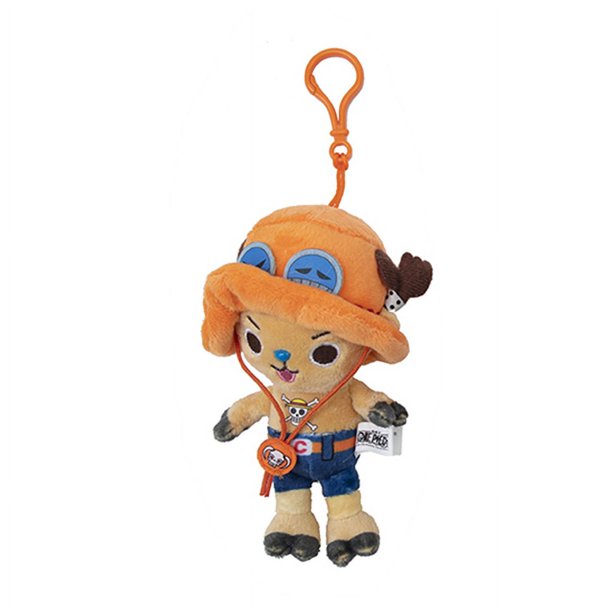 Figuras de anime de una pieza de 12 cm, llavero de peluche para cosplay, juguete de Luffy, Chopper, Ace, Law, Sabo, muñeco lindo, colgantes de peluche de dibujos animados, regalos para niños