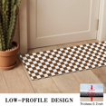 thumbnail image 3 of Brown and White Checkerboard Pattern Door Rugs,Washable Non Slip Door Mats Indoor,Decorative Door Mats,Entry Mat Indoor for Entrance,Bedroom,Kitchen,Bathroom,16"x47", 3 of 6