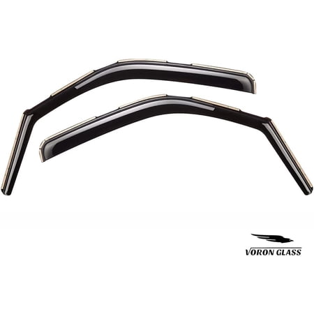 Voron Glass in-Channel Extra Durable Rain Guards for Chevrolet (Chevy) Express Van 1996-2023/GMC Savana 1996-2023, Window Deflectors, Vent Window Visors, 2 Pieces - 210217