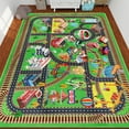 thumbnail image 4 of Kids Rug Car Rug for Toy Cars,City Life Road Traffic for Playroom Kid Car Road Rug Village Map Play Mat Non-Slip Washable Play Rug for Toddler Boy Family Tummy Time Playtime, 4 of 9