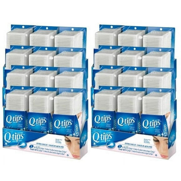 QTIPS Coton-Tige, Pack de 3 de 625 - 8/cas-Total 15000