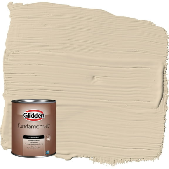 Glidden Fundamentals Seriously Sand / Beige Semi-Gloss Exterior Paint, 1 Quart