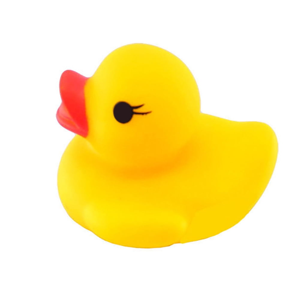 20pcs Mini Yellow Ducks Squeaky Rubber Bath Toy Beach Toy Baby Shower 3.5cm 